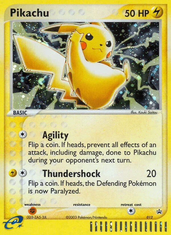 012, Black Star Promo, Fighting[×2], Holofoil, Lightning, Nintendo: Black Star Promos Pikachu (012) [Nintendo: Black Star Promos] - Trading Card World