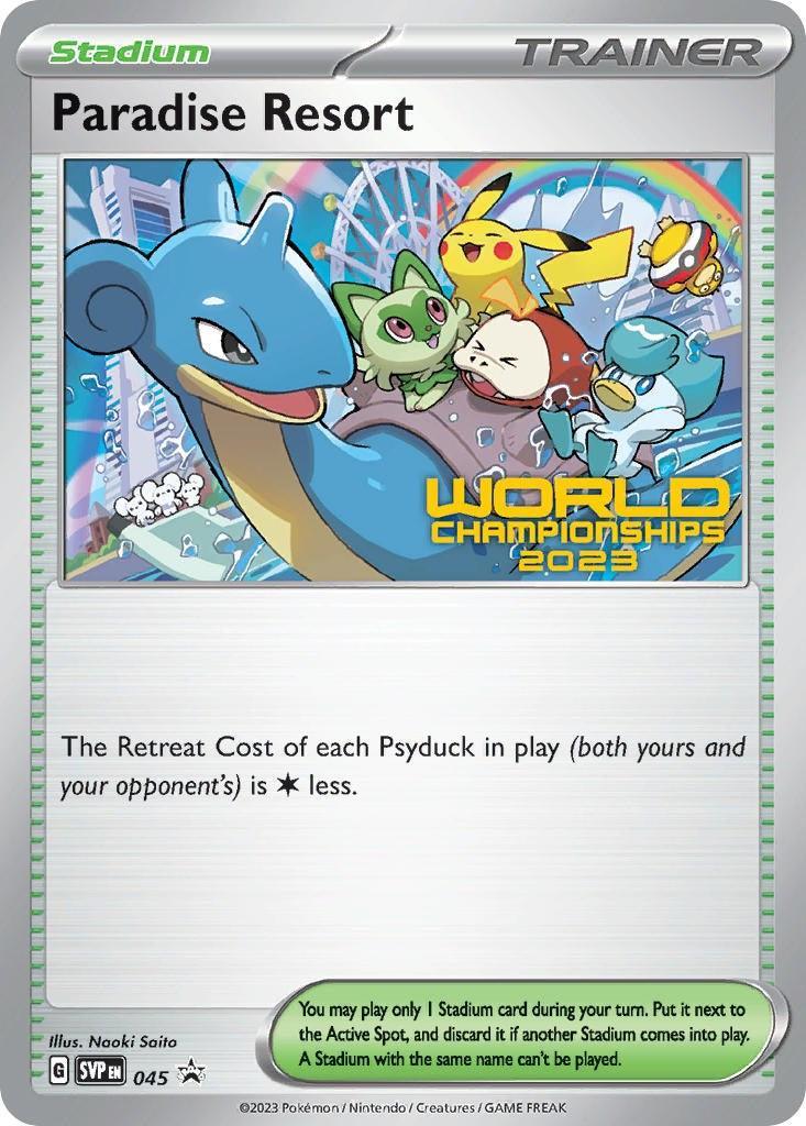 045, Normal, Promo, Scarlet & Violet: Black Star Promos, Stadium Paradise Resort (045) (World Championships 2023) [Scarlet & Violet: Black Star Promos] - Trading Card World