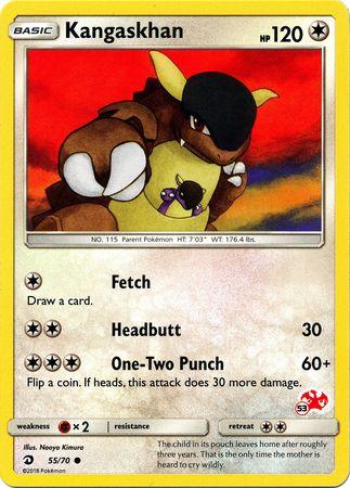 55, Battle Academy 2020, Colorless, Fighting[×2], Normal, Promo Kangaskhan (55/70) (Charizard Stamp #53) [Battle Academy 2020] - Trading Card World
