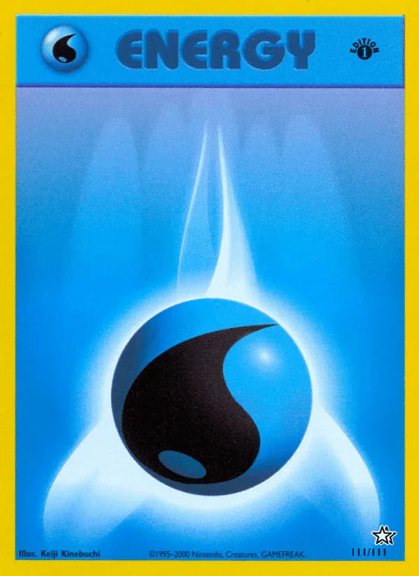 111, 1st Edition Normal, Common, Neo Genesis 1st Edition, Water Water Energy (111/111) [Neo Genesis 1st Edition] - Trading Card World
