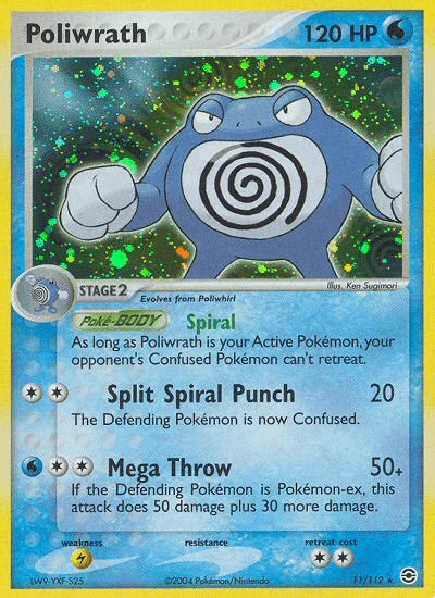 11, EX: FireRed & LeafGreen, Holo Rare, Holofoil, Lightning[×2], Reverse Holofoil, Water Poliwrath (11/112) [EX: FireRed & LeafGreen] - Trading Card World