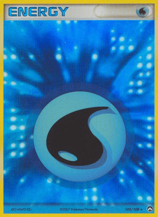 105, Energy, EX: Power Keepers, Holo Rare, Holofoil Water Energy (105/108) [EX: Power Keepers] - Trading Card World