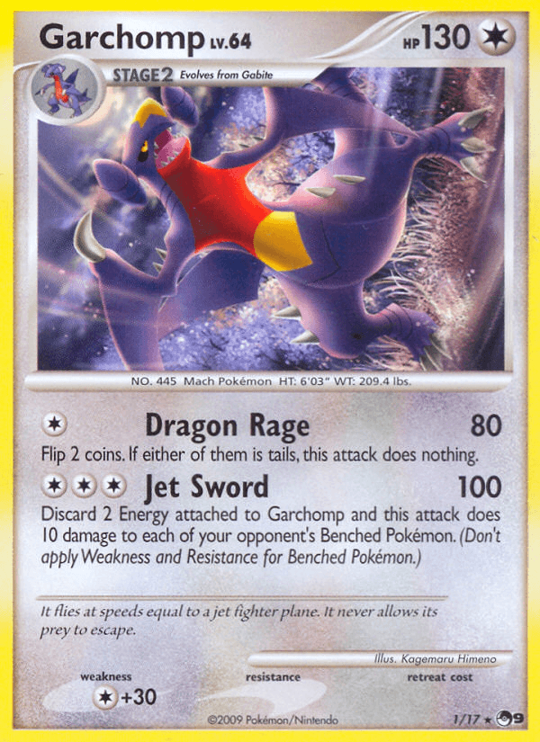 Colorless, Colorless [+30], Normal, POP Series 9, Rare Garchomp (1/17) [POP Series 9] - Trading Card World
