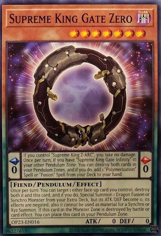 Common, Dark, Fiend, OTS Tournament Pack 23, Pendulum/Effect Monster, Unlimited Supreme King Gate Zero [OP23-EN016] Common - Trading Card World