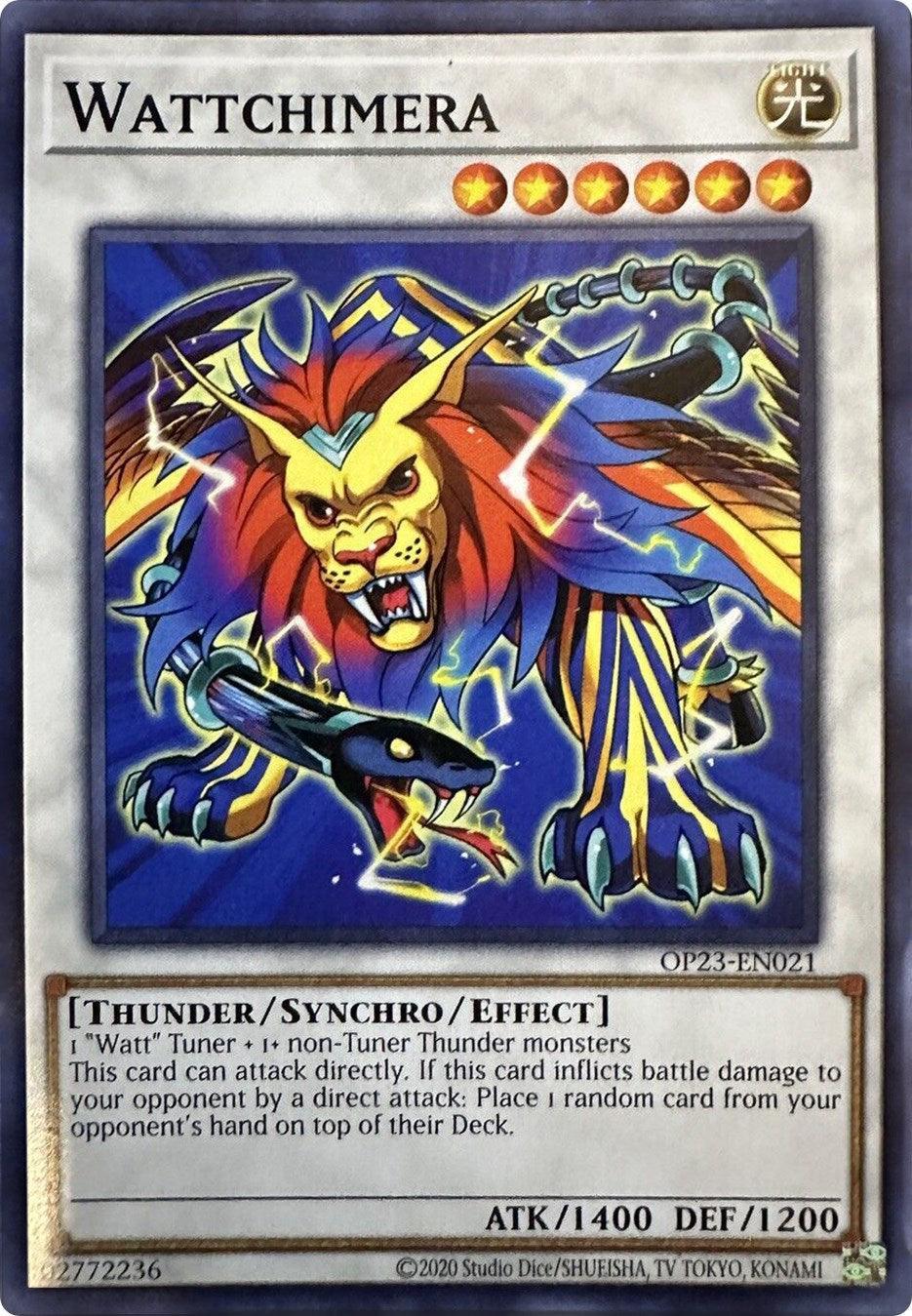 Common, Light, OTS Tournament Pack 23, Synchro/Effect Monster, Thunder, Unlimited Wattchimera [OP23-EN021] Common - Trading Card World