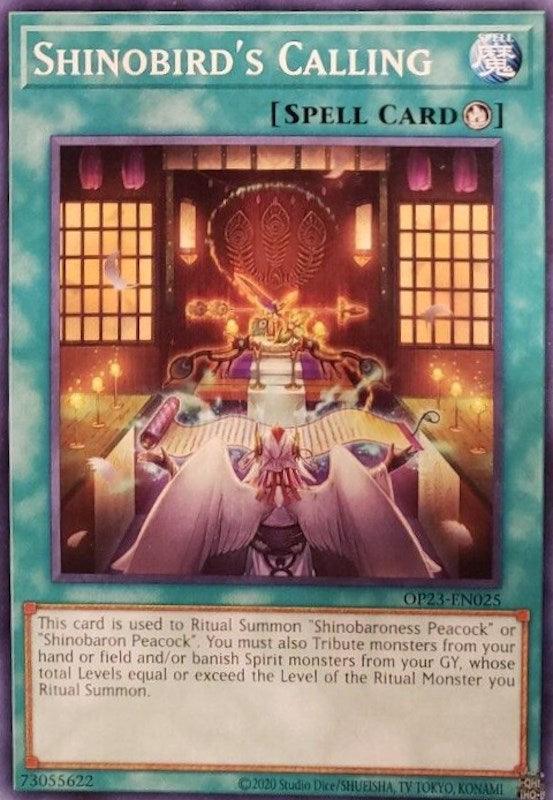 Common, OTS Tournament Pack 23, Ritual Spell, Spell, Unlimited Shinobird's Calling [OP23-EN025] Common - Trading Card World