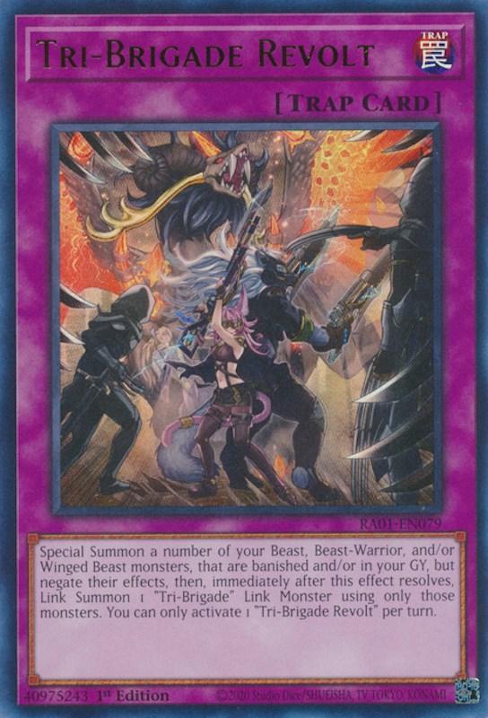 1st Edition, Normal Trap, Rarity Collection (25th Anniversary Edition), Trap, Ultra Rare Tri-Brigade Revolt [RA01-EN079] Ultra Rare - Trading Card World