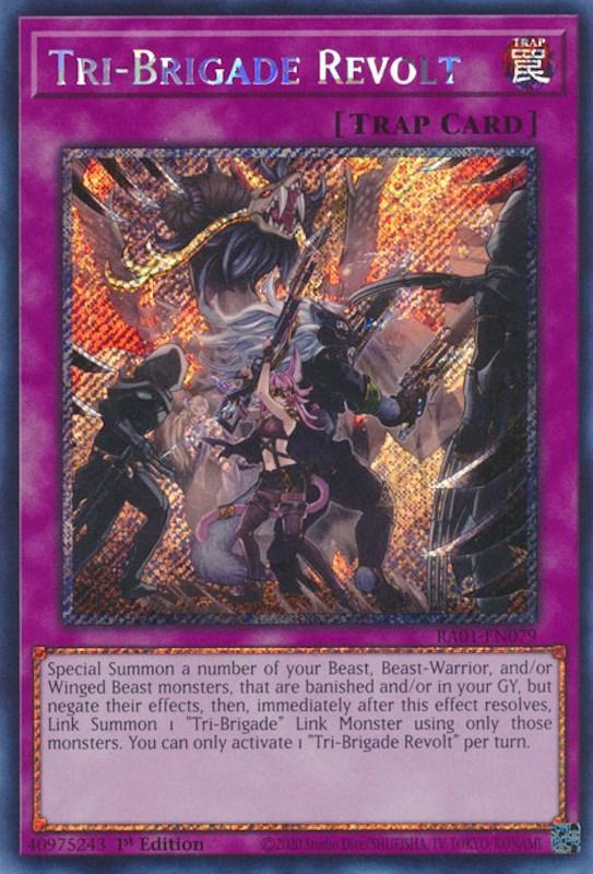 1st Edition, Normal Trap, Platinum Secret Rare, Rarity Collection (25th Anniversary Edition), Trap Tri-Brigade Revolt [RA01-EN079] Platinum Secret Rare - Trading Card World