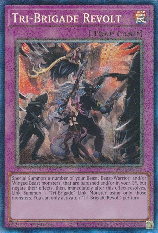 1st Edition, Normal Trap, Prismatic Collector's Rare, Rarity Collection (25th Anniversary Edition), Trap Tri-Brigade Revolt [RA01-EN079] Prismatic Collector's Rare - Trading Card World