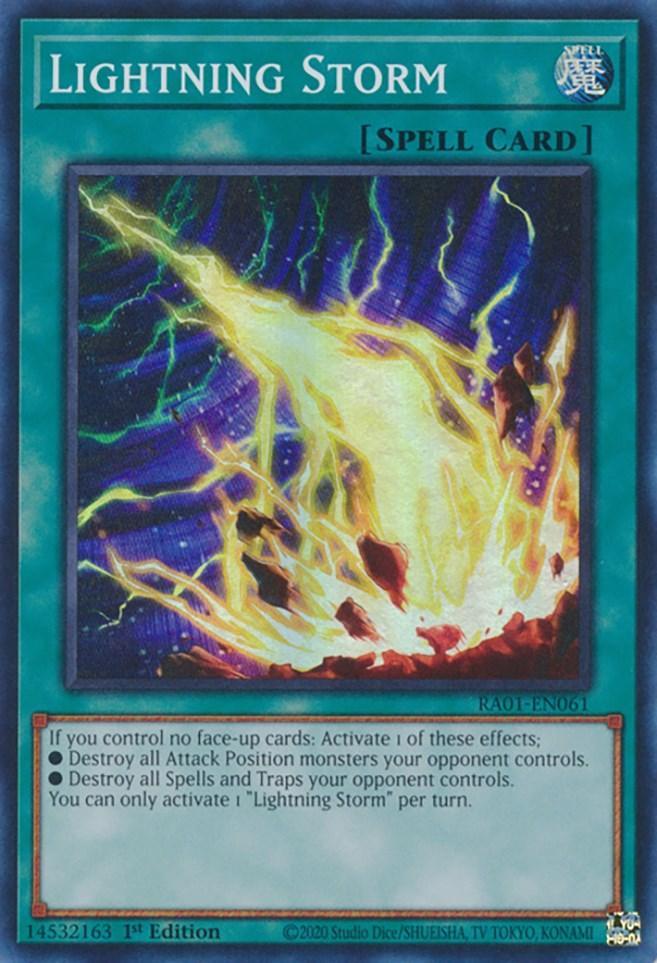 1st Edition, Normal Spell, Rarity Collection (25th Anniversary Edition), Spell, Super Rare Lightning Storm [RA01-EN061] Super Rare - Trading Card World