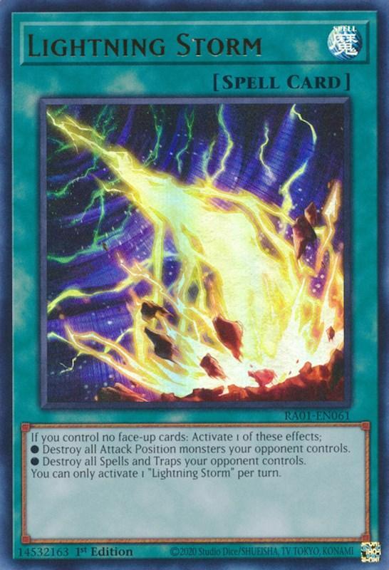 1st Edition, Normal Spell, Rarity Collection (25th Anniversary Edition), Spell, Ultra Rare Lightning Storm [RA01-EN061] Ultra Rare - Trading Card World