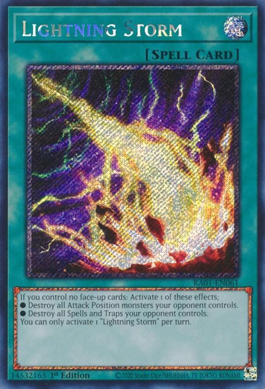 1st Edition, Normal Spell, Platinum Secret Rare, Rarity Collection (25th Anniversary Edition), Spell Lightning Storm [RA01-EN061] Platinum Secret Rare - Trading Card World