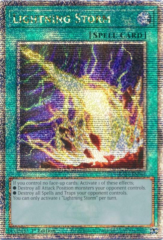 1st Edition, Normal Spell, Quarter Century Secret Rare, Rarity Collection (25th Anniversary Edition), Spell Lightning Storm [RA01-EN061] Quarter Century Secret Rare - Trading Card World