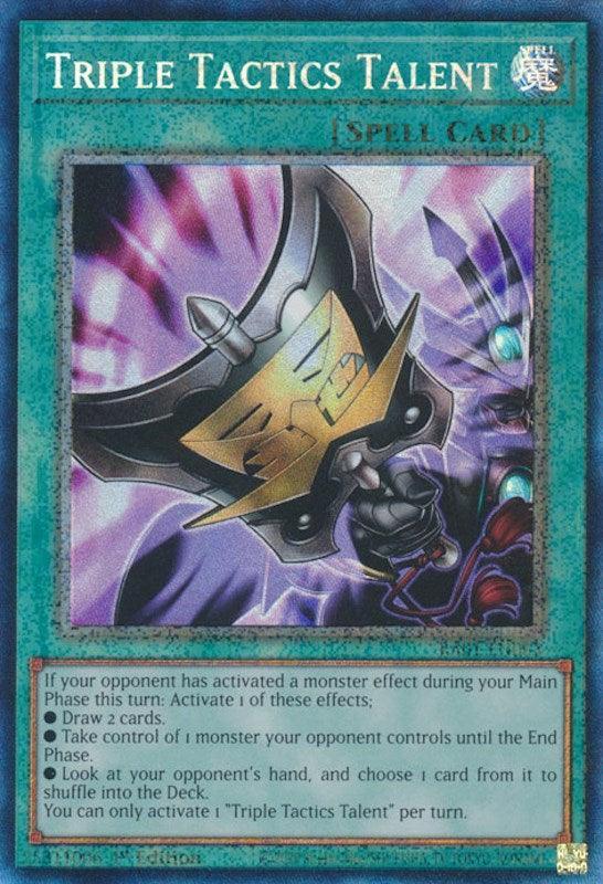 1st Edition, Normal Spell, Prismatic Collector's Rare, Rarity Collection (25th Anniversary Edition), Spell Triple Tactics Talent [RA01-EN063] Prismatic Collector's Rare - Trading Card World