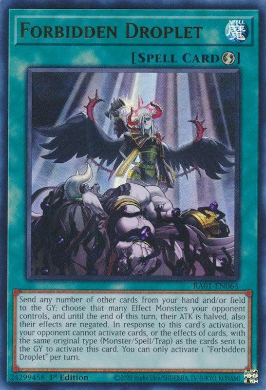 1st Edition, Quick-Play Spell, Rarity Collection (25th Anniversary Edition), Spell, Ultra Rare Forbidden Droplet [RA01-EN064] Ultra Rare - Trading Card World