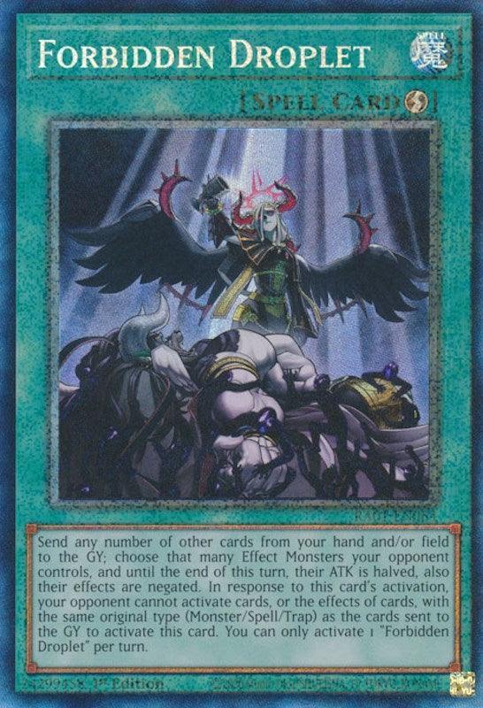 1st Edition, Prismatic Collector's Rare, Quick-Play Spell, Rarity Collection (25th Anniversary Edition), Spell Forbidden Droplet [RA01-EN064] Prismatic Collector's Rare - Trading Card World