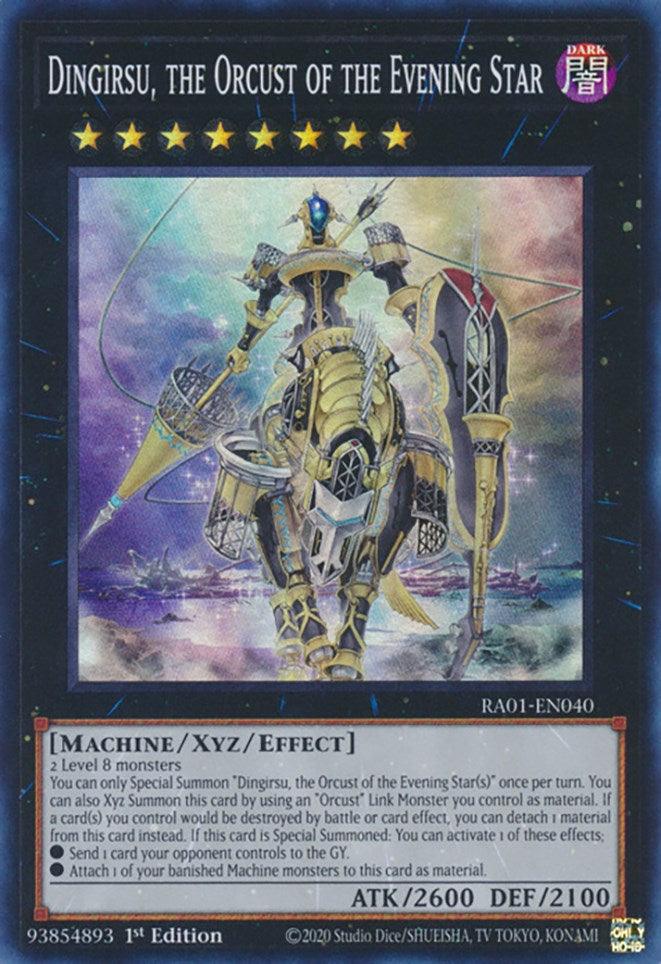 1st Edition, Dark, Machine, Rarity Collection (25th Anniversary Edition), Super Rare, Xyz/Effect Monster Dingirsu, the Orcust of the Evening Star [RA01-EN040] Super Rare - Trading Card World