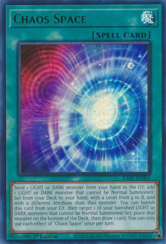 1st Edition, Normal Spell, Rarity Collection (25th Anniversary Edition), Spell, Ultra Rare Chaos Space [RA01-EN065] Ultra Rare - Trading Card World