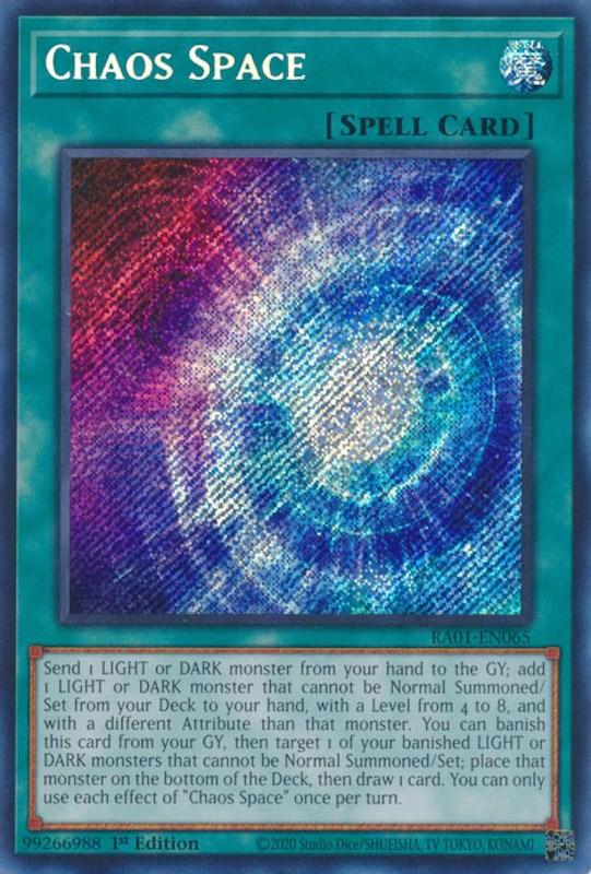 1st Edition, Normal Spell, Rarity Collection (25th Anniversary Edition), Secret Rare, Spell Chaos Space [RA01-EN065] Secret Rare - Trading Card World