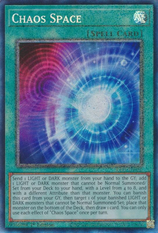 1st Edition, Normal Spell, Prismatic Collector's Rare, Rarity Collection (25th Anniversary Edition), Spell Chaos Space [RA01-EN065] Prismatic Collector's Rare - Trading Card World