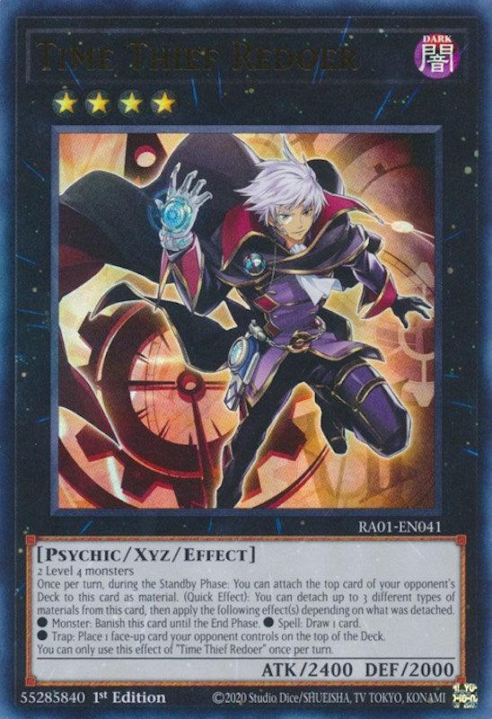 1st Edition, Dark, Psychic, Rarity Collection (25th Anniversary Edition), Ultra Rare, Xyz/Effect Monster Time Thief Redoer [RA01-EN041] Ultra Rare - Trading Card World