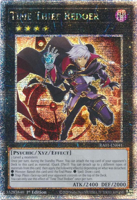 1st Edition, Dark, Psychic, Quarter Century Secret Rare, Rarity Collection (25th Anniversary Edition), Xyz/Effect Monster Time Thief Redoer [RA01-EN041] Quarter Century Secret Rare - Trading Card World