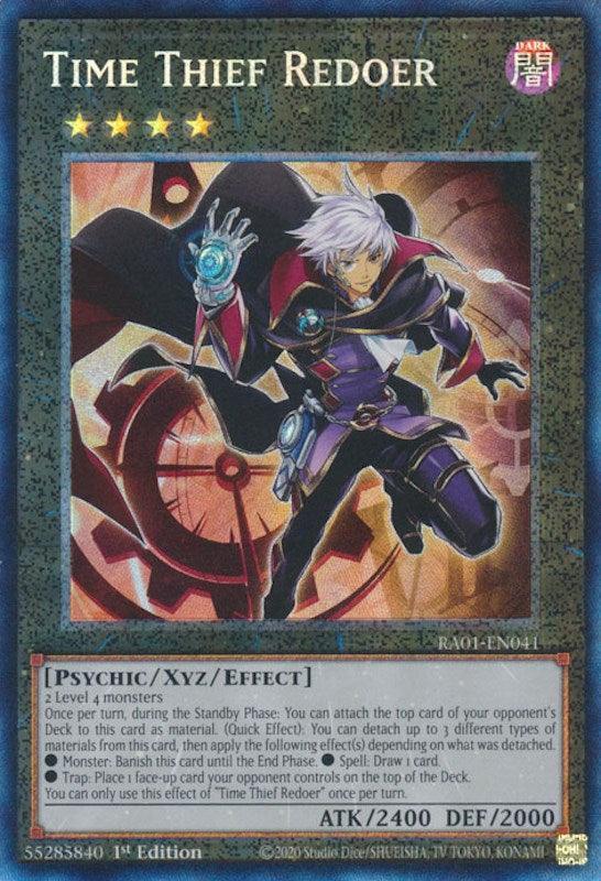 1st Edition, Dark, Prismatic Collector's Rare, Psychic, Rarity Collection (25th Anniversary Edition), Xyz/Effect Monster Time Thief Redoer [RA01-EN041] Prismatic Collector's Rare - Trading Card World