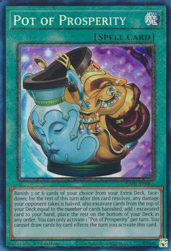 1st Edition, Normal Spell, Prismatic Collector's Rare, Rarity Collection (25th Anniversary Edition), Spell Pot of Prosperity [RA01-EN066] Prismatic Collector's Rare - Trading Card World