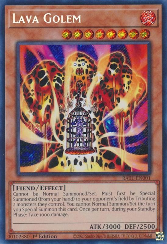 1st Edition, Effect Monster, Fiend, Fire, Rarity Collection (25th Anniversary Edition), Secret Rare Lava Golem [RA01-EN001] Secret Rare - Trading Card World