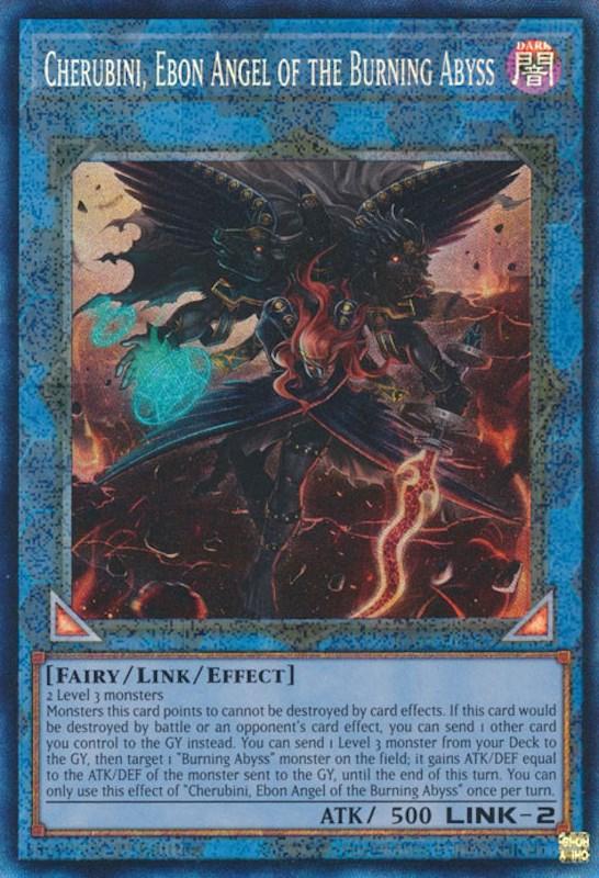 1st Edition, Dark, Fairy, Link/Effect Monster, Prismatic Collector's Rare, Rarity Collection (25th Anniversary Edition) Cherubini, Ebon Angel of the Burning Abyss [RA01-EN042] Prismatic Collector's Rare - Trading Card World