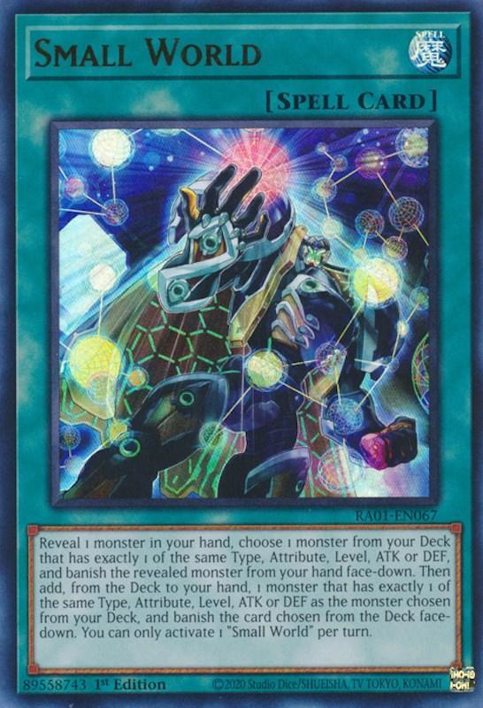 1st Edition, Normal Spell, Rarity Collection (25th Anniversary Edition), Spell, Ultra Rare Small World [RA01-EN067] Ultra Rare - Trading Card World