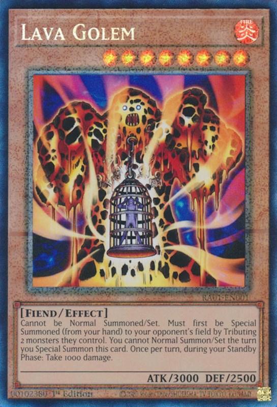 1st Edition, Effect Monster, Fiend, Fire, Prismatic Collector's Rare, Rarity Collection (25th Anniversary Edition) Lava Golem [RA01-EN001] Prismatic Collector's Rare - Trading Card World