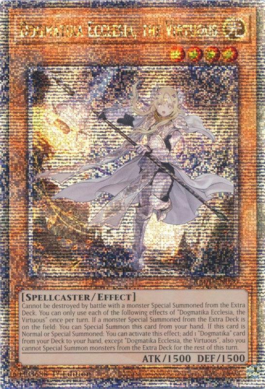 1st Edition, Effect Monster, Light, Quarter Century Secret Rare, Rarity Collection (25th Anniversary Edition), Spellcaster Dogmatika Ecclesia, the Virtuous [RA01-EN020] Quarter Century Secret Rare - Trading Card World