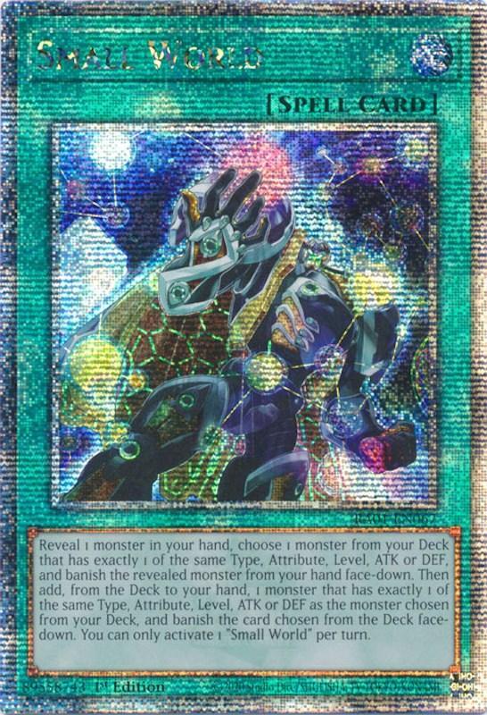 1st Edition, Normal Spell, Quarter Century Secret Rare, Rarity Collection (25th Anniversary Edition), Spell Small World [RA01-EN067] Quarter Century Secret Rare - Trading Card World