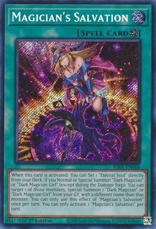 1st Edition, Field Spell, Rarity Collection (25th Anniversary Edition), Secret Rare, Spell Magician's Salvation [RA01-EN068] Secret Rare - Trading Card World