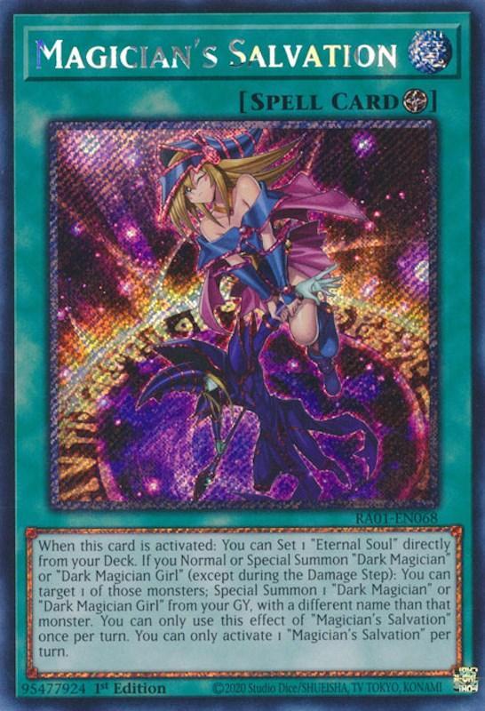 1st Edition, Field Spell, Platinum Secret Rare, Rarity Collection (25th Anniversary Edition), Spell Magician's Salvation [RA01-EN068] Platinum Secret Rare - Trading Card World