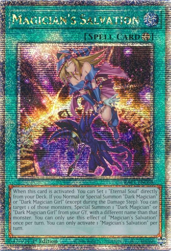1st Edition, Field Spell, Quarter Century Secret Rare, Rarity Collection (25th Anniversary Edition), Spell Magician's Salvation [RA01-EN068] Quarter Century Secret Rare - Trading Card World