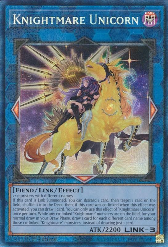 1st Edition, Dark, Fiend, Link/Effect Monster, Prismatic Collector's Rare, Rarity Collection (25th Anniversary Edition) Knightmare Unicorn (Alternate Art) [RA01-EN043] Prismatic Collector's Rare - Trading Card World