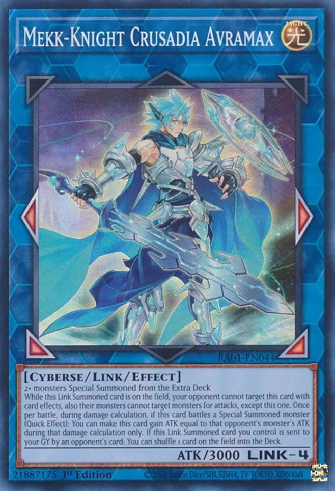 1st Edition, Cyberse, Light, Link/Effect Monster, Rarity Collection (25th Anniversary Edition), Super Rare Mekk-Knight Crusadia Avramax [RA01-EN044] Super Rare - Trading Card World