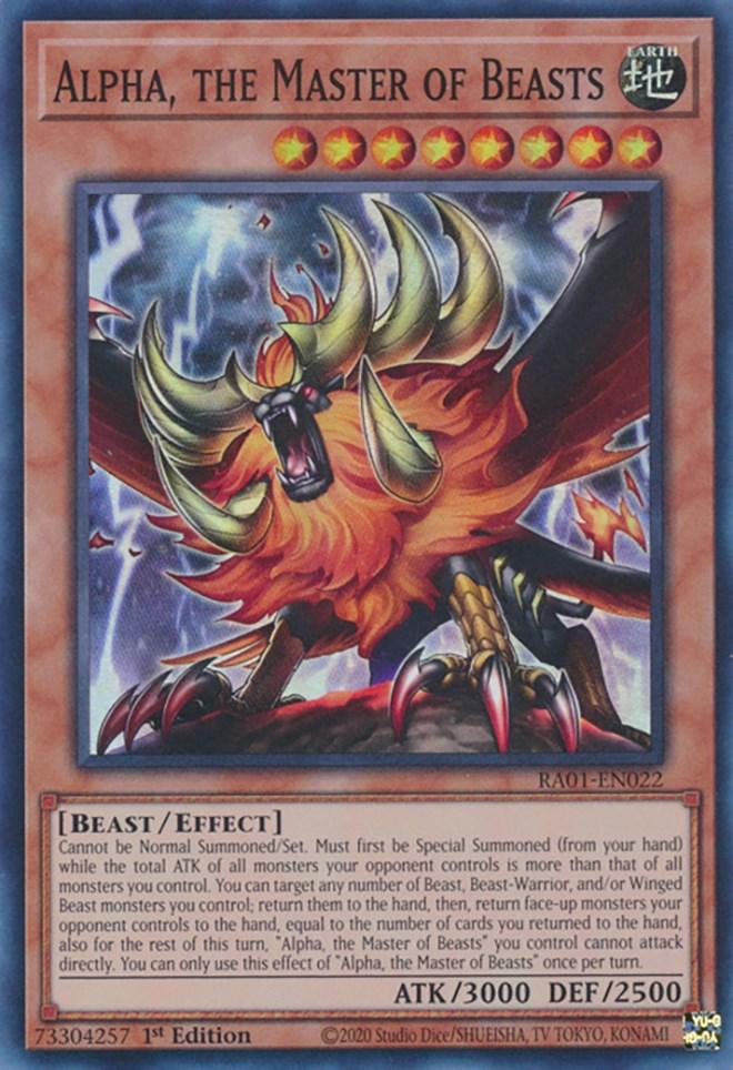 1st Edition, Beast, Earth, Effect Monster, Rarity Collection (25th Anniversary Edition), Super Rare Alpha, the Master of Beasts [RA01-EN022] Super Rare - Trading Card World