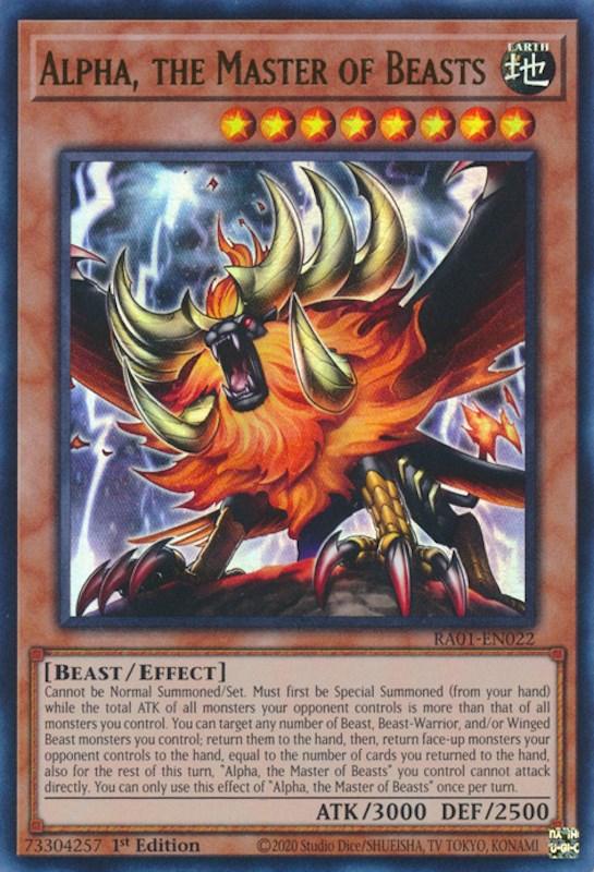 1st Edition, Beast, Earth, Effect Monster, Rarity Collection (25th Anniversary Edition), Ultra Rare Alpha, the Master of Beasts [RA01-EN022] Ultra Rare - Trading Card World