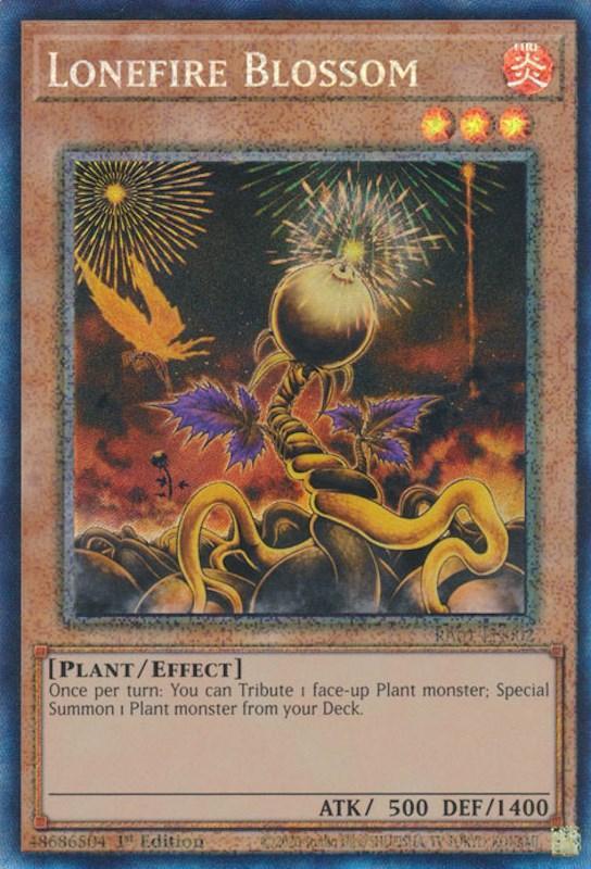 1st Edition, Effect Monster, Fire, Plant, Prismatic Collector's Rare, Rarity Collection (25th Anniversary Edition) Lonefire Blossom [RA01-EN002] Prismatic Collector's Rare - Trading Card World