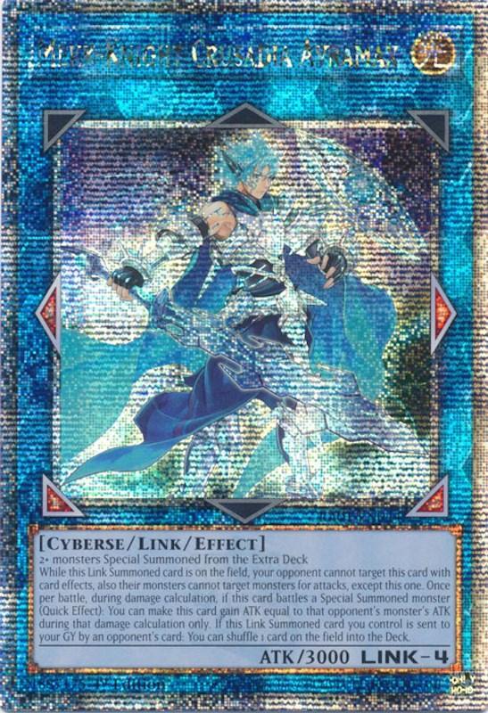 1st Edition, Cyberse, Light, Link/Effect Monster, Quarter Century Secret Rare, Rarity Collection (25th Anniversary Edition) Mekk-Knight Crusadia Avramax [RA01-EN044] Quarter Century Secret Rare - Trading Card World
