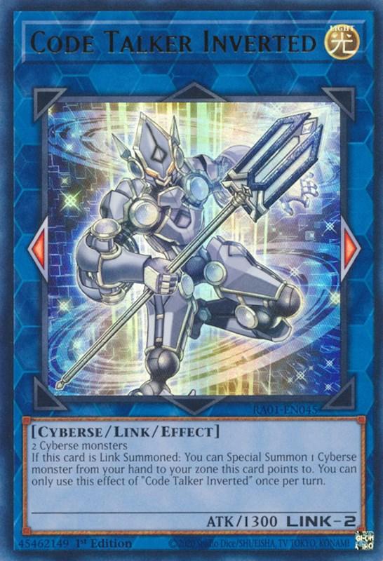 1st Edition, Cyberse, Light, Link/Effect Monster, Rarity Collection (25th Anniversary Edition), Ultra Rare Code Talker Inverted [RA01-EN045] Ultra Rare - Trading Card World