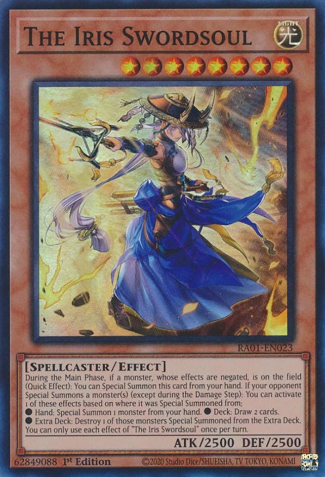 1st Edition, Effect Monster, Light, Rarity Collection (25th Anniversary Edition), Spellcaster, Super Rare The Iris Swordsoul [RA01-EN023] Super Rare - Trading Card World
