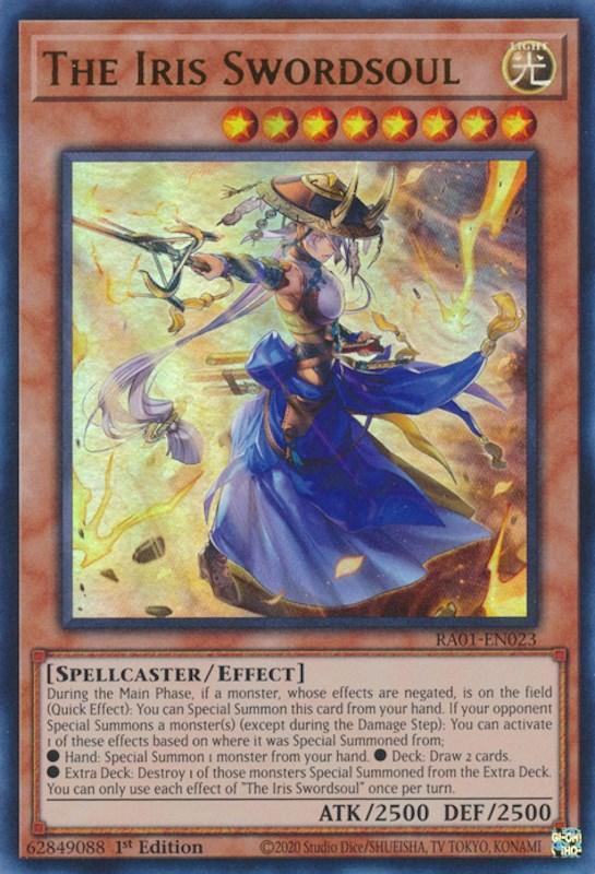1st Edition, Effect Monster, Light, Rarity Collection (25th Anniversary Edition), Spellcaster, Ultra Rare The Iris Swordsoul [RA01-EN023] Ultra Rare - Trading Card World