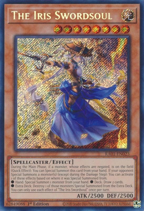 1st Edition, Effect Monster, Light, Rarity Collection (25th Anniversary Edition), Secret Rare, Spellcaster The Iris Swordsoul [RA01-EN023] Secret Rare - Trading Card World