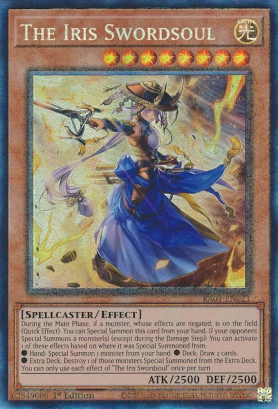 1st Edition, Effect Monster, Light, Prismatic Collector's Rare, Rarity Collection (25th Anniversary Edition), Spellcaster The Iris Swordsoul [RA01-EN023] Prismatic Collector's Rare - Trading Card World