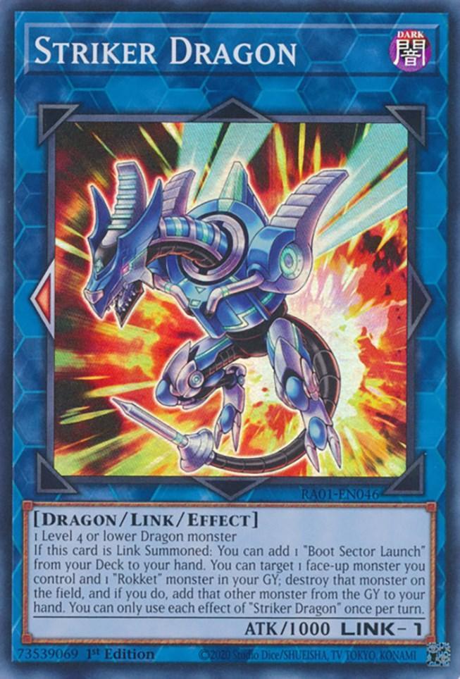1st Edition, Dark, Dragon, Link/Effect Monster, Rarity Collection (25th Anniversary Edition), Super Rare Striker Dragon [RA01-EN046] Super Rare - Trading Card World