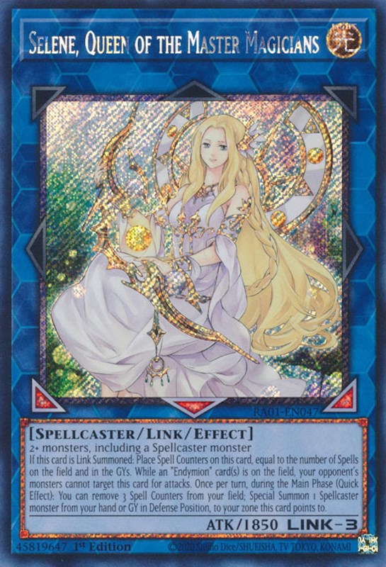 Selene, Queen of the Master Magicians [RA01-EN047] Platinum Secret Rare
